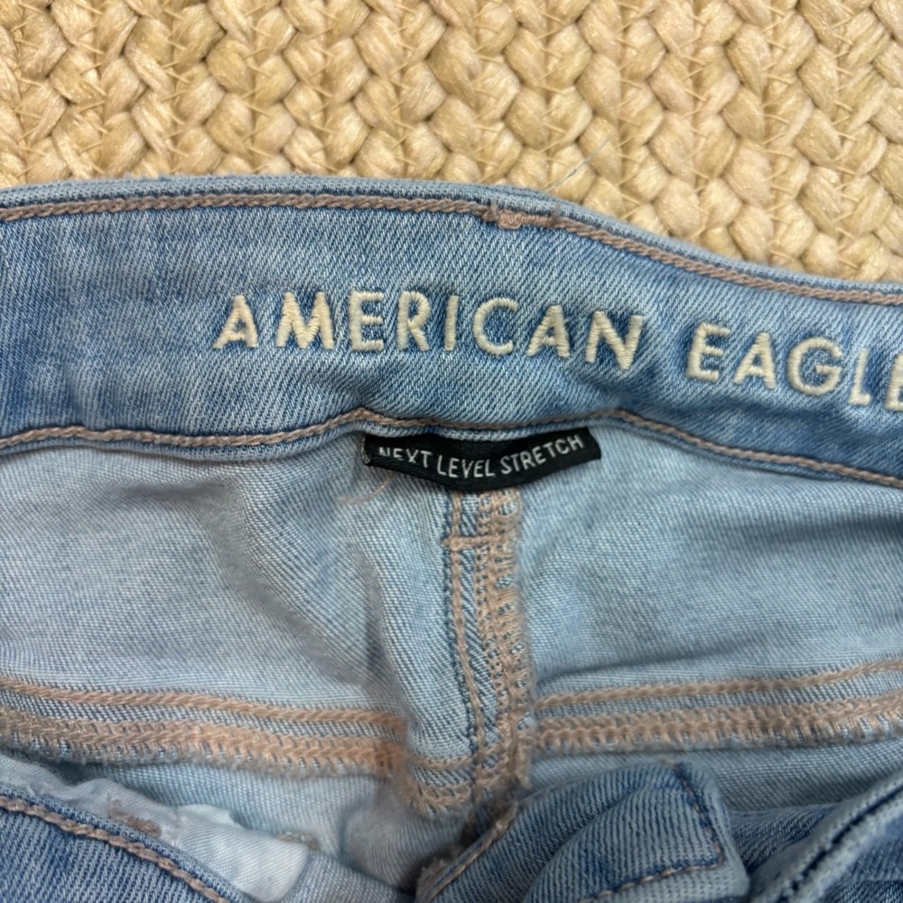 American Eagle Sz 10 Short Jeggings Bundle(2) Distressed Next Level Stretch - Picture 3 of 16